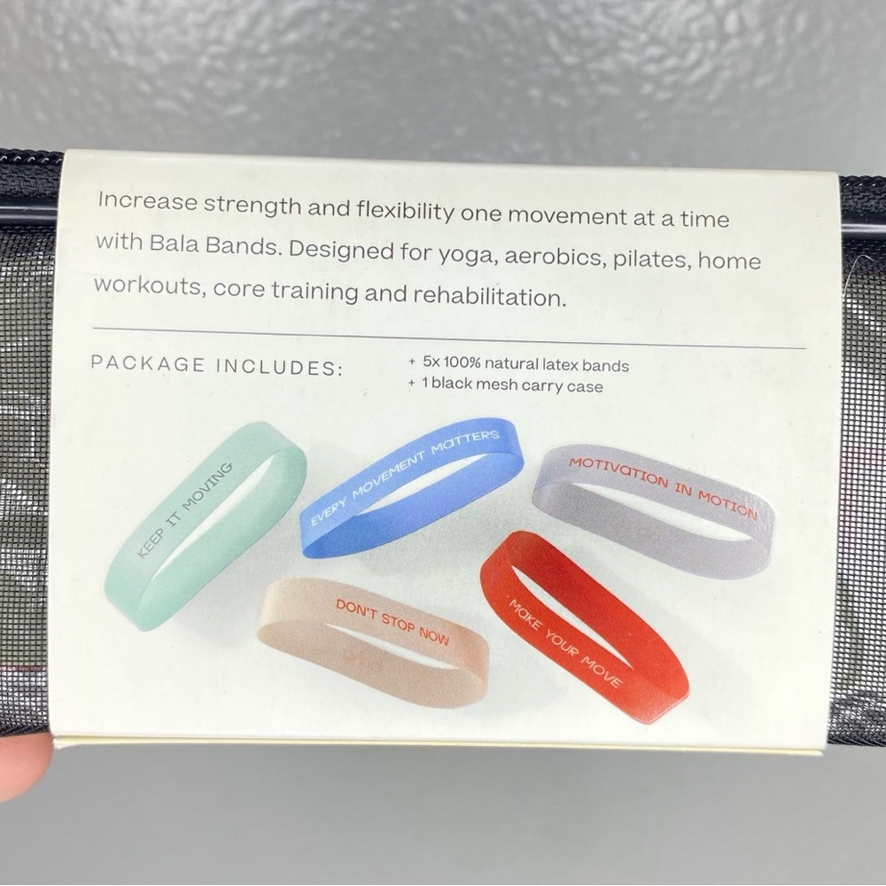 New 5 Bala Resistance Bands in Mesh Carry Case - Picture 2 of 5